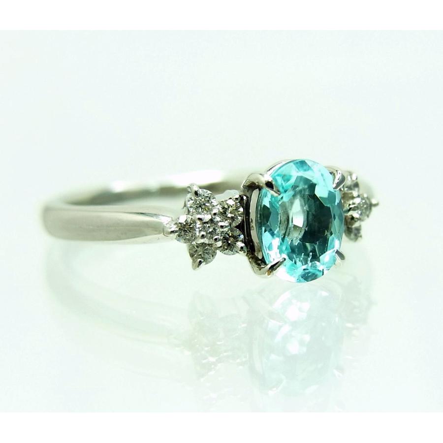 0.68ctでこの価格 天然パライバトルマリン 0.68ct 天然ダイヤ取巻