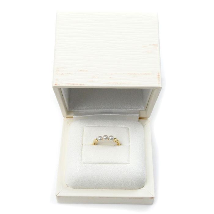MIKIMOTO（ミキモト） K18YG イエローゴールド パール リング・指輪 PR