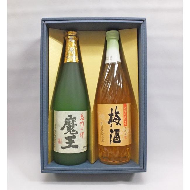 魔王 焼酎×梅酒の混合飲み比べセット （魔王、さつまの梅酒）720ml ×2