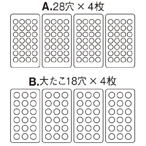 たこ焼き器 銅 ガス式たこ焼き器 4連セット プロパンガス B (18穴X4