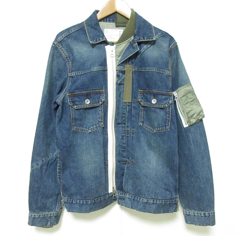 sacai（サカイ） 美品 21SS sacai デニムドッキング ブルゾン