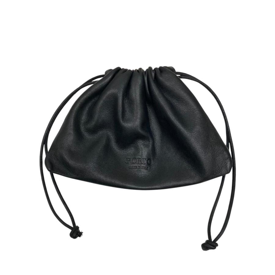 PORTO the pouch バッグ 巾着ポーチ ブラック (EC) : カインドオル