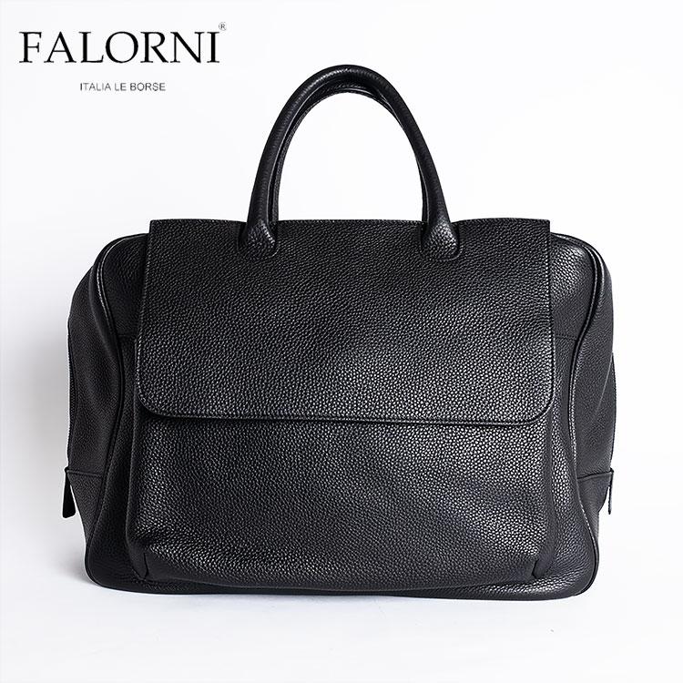 falorni（ファロルニ） ボストンバッグ 1000 ラムレザー 羊革 ブラック