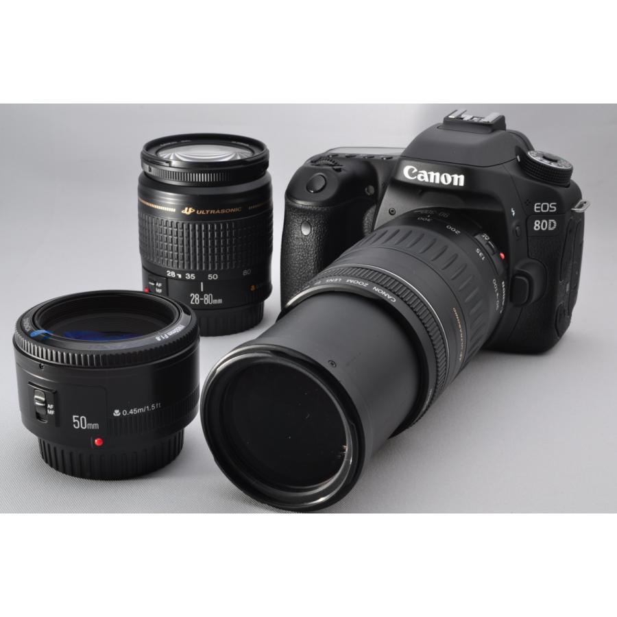 EOS 80D Canon キヤノン 超望遠トリプルレンズセット SDカード(16GB