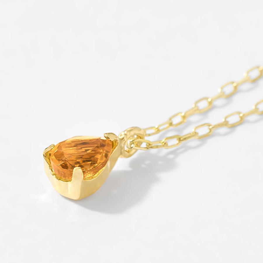 Jewel closet by L&Co. 誕生石 ネックレス 11月 シトリン 10金 K10