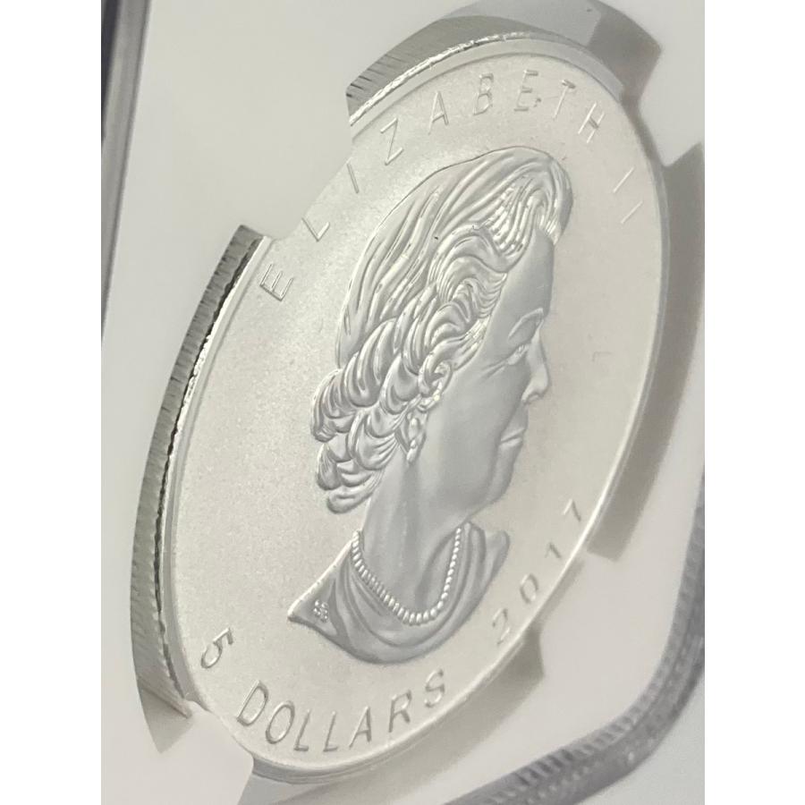 2017年 カナダ メイプルリーフ 1oz 5ドル 銀貨 エリザベス2世 NGC社