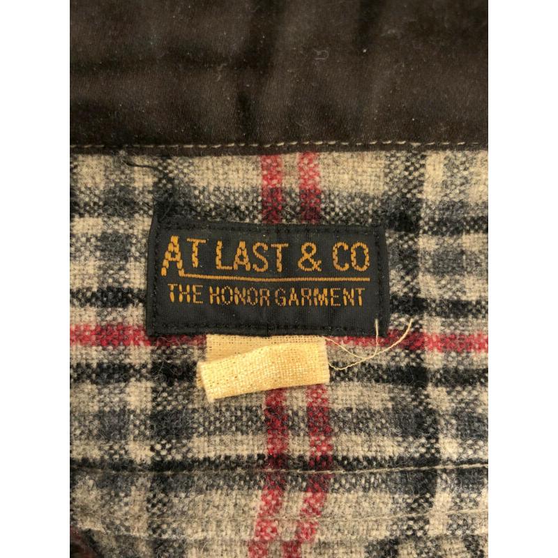 At Last & Co アットラスト ウールチェックシャツ グレー系
