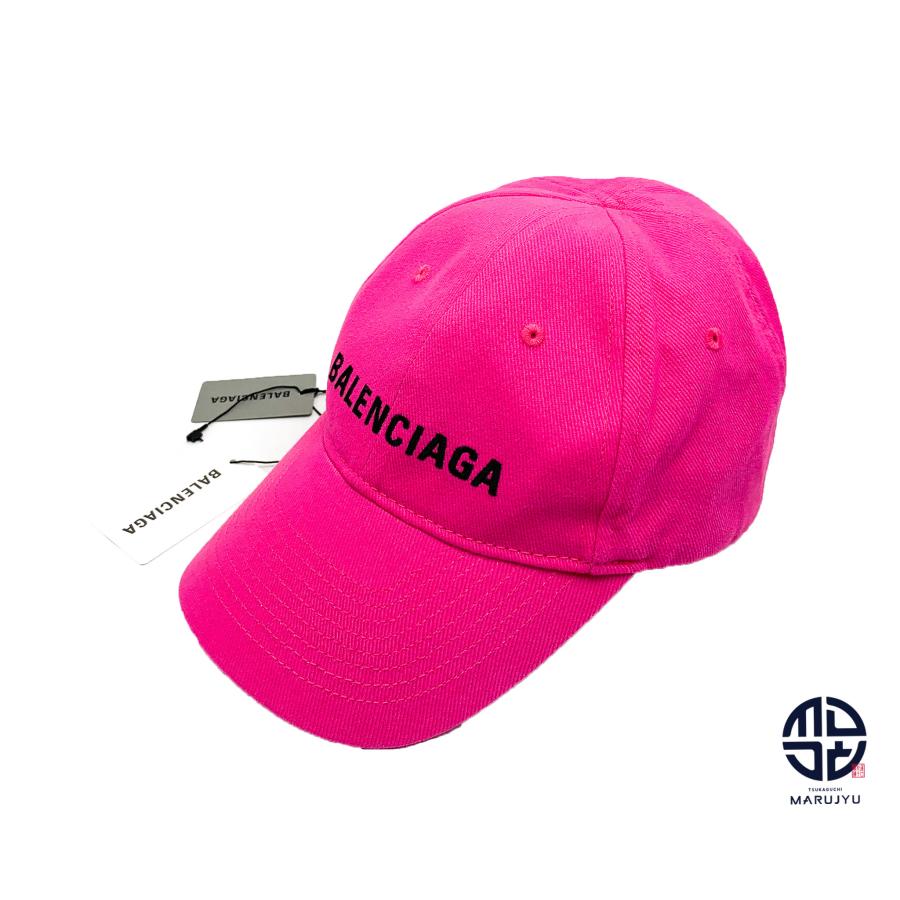 BALENCIAGA（バレンシアガ） ロゴ刺繍 ピンク キャップ 帽子 サイズL