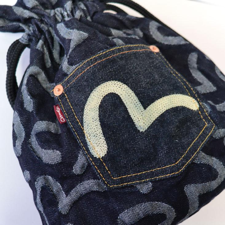 EVISU（エヴィス） きんちゃく袋 巾着袋 カバン 小物 鞄 バッグ カモメ