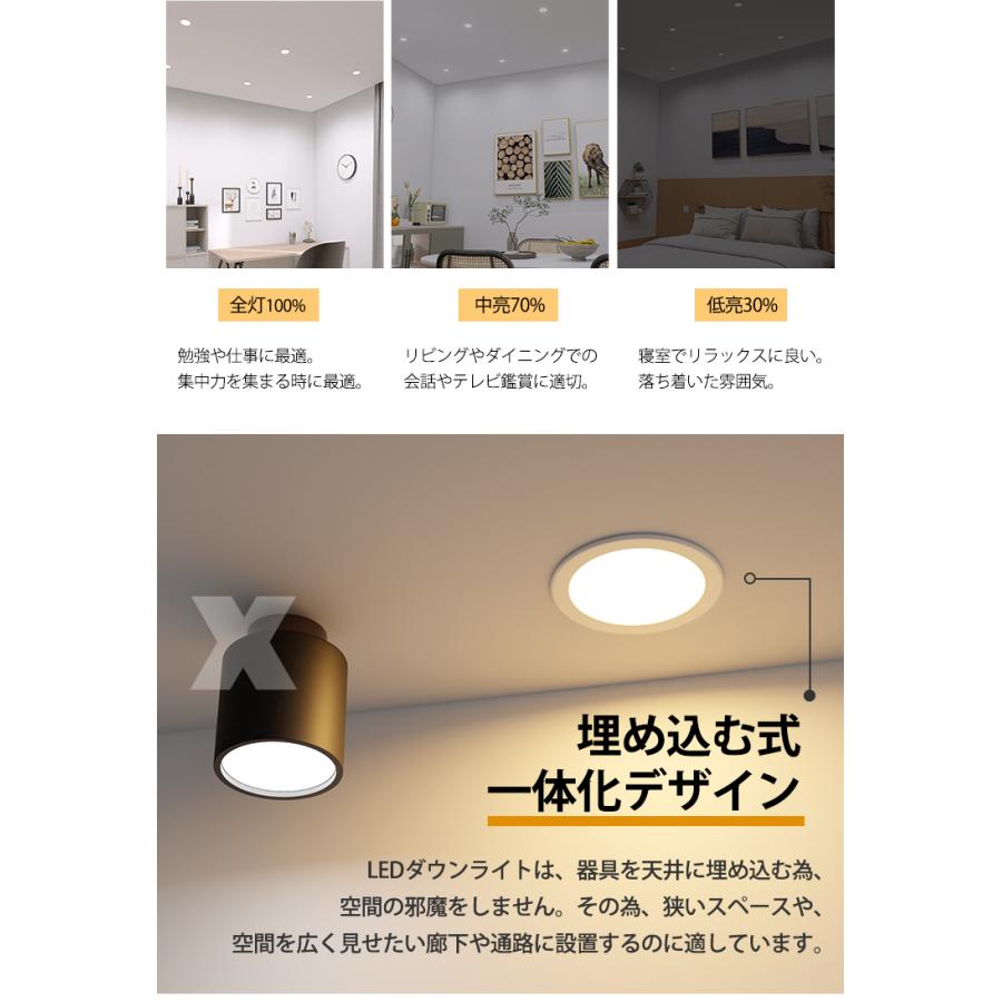 ダウンライト LED シーリングライト 埋込穴100φ 高気密 SB形 500lm