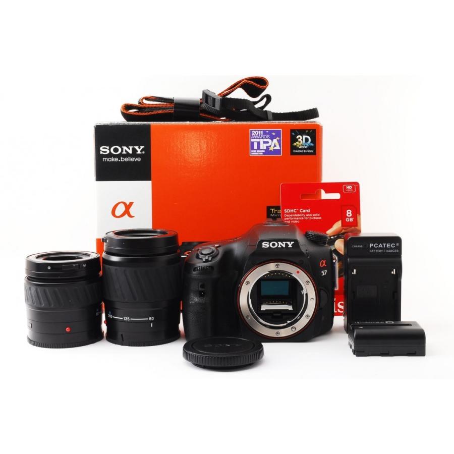 ♥ SONY α57 ♥純正ダブルレンズ 一眼レフ 元箱付き♥初心者おすすめ