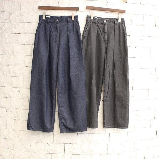 TICCA（ティッカ） タックワイドデニムパンツ【sb】 : イルビゾンテ