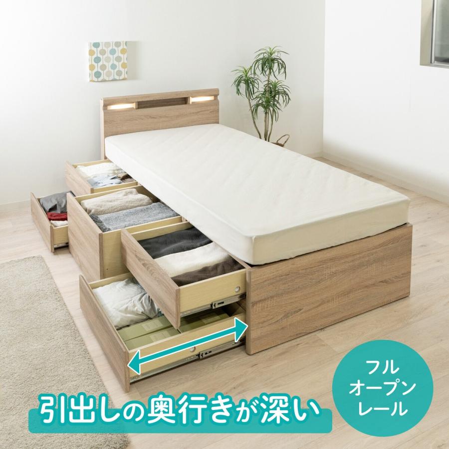 ニトリ（NITORI） ベッド ベッドフレーム 大容量の深引出が便利な機能