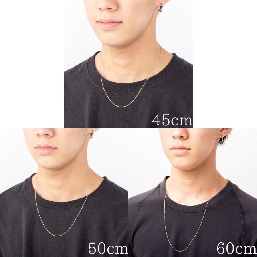 ネックレス チェーン 18金 スクリュー メンズ レディース 60cm K18 18K