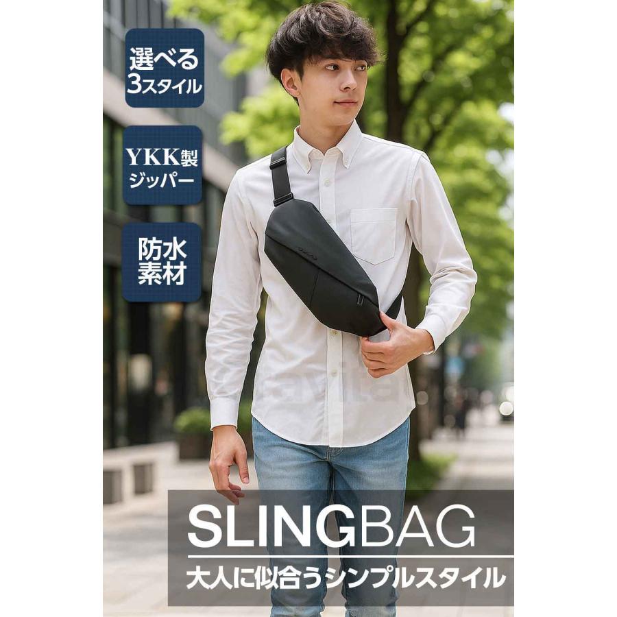 ボディバッグ 2ポケット メンズ レディース スリングバッグ ショルダー