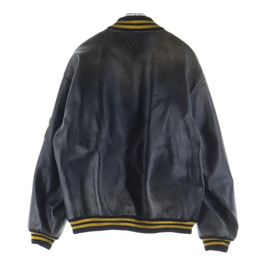 PRADA（プラダ） Leather Bomber Jacket ロゴワッペン ヴィンテージ