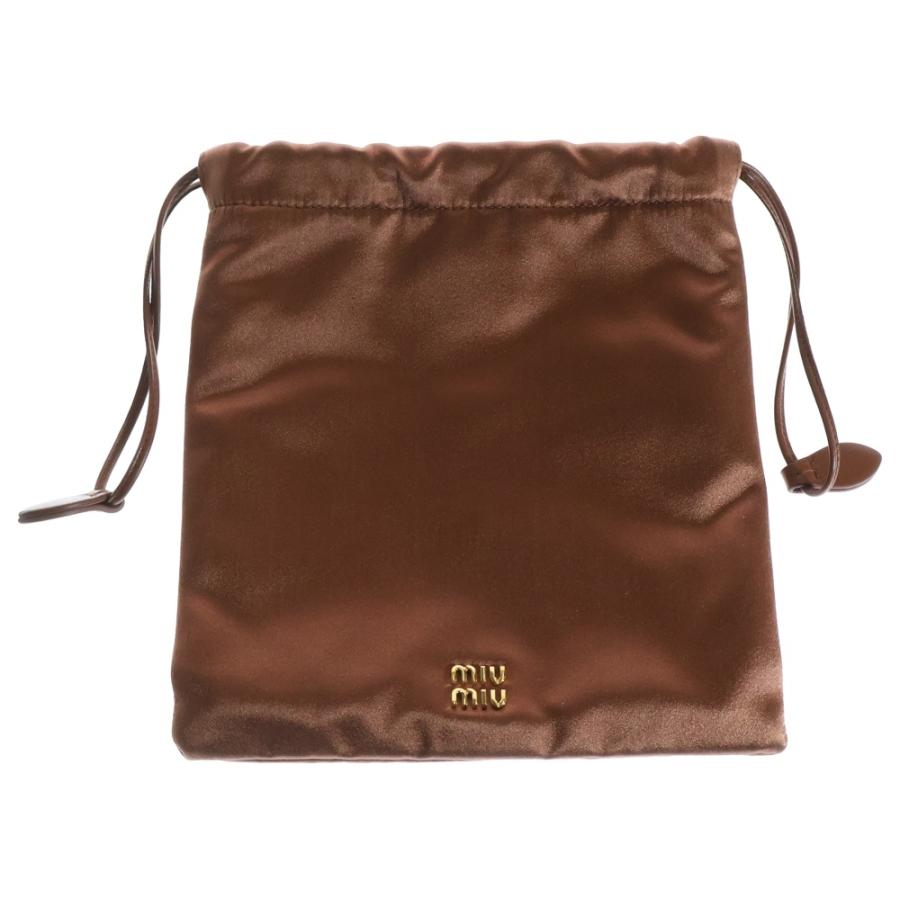 miumiu ミュウミュウ DUCHESSE ダッチェス ロゴプレート サテン レザー
