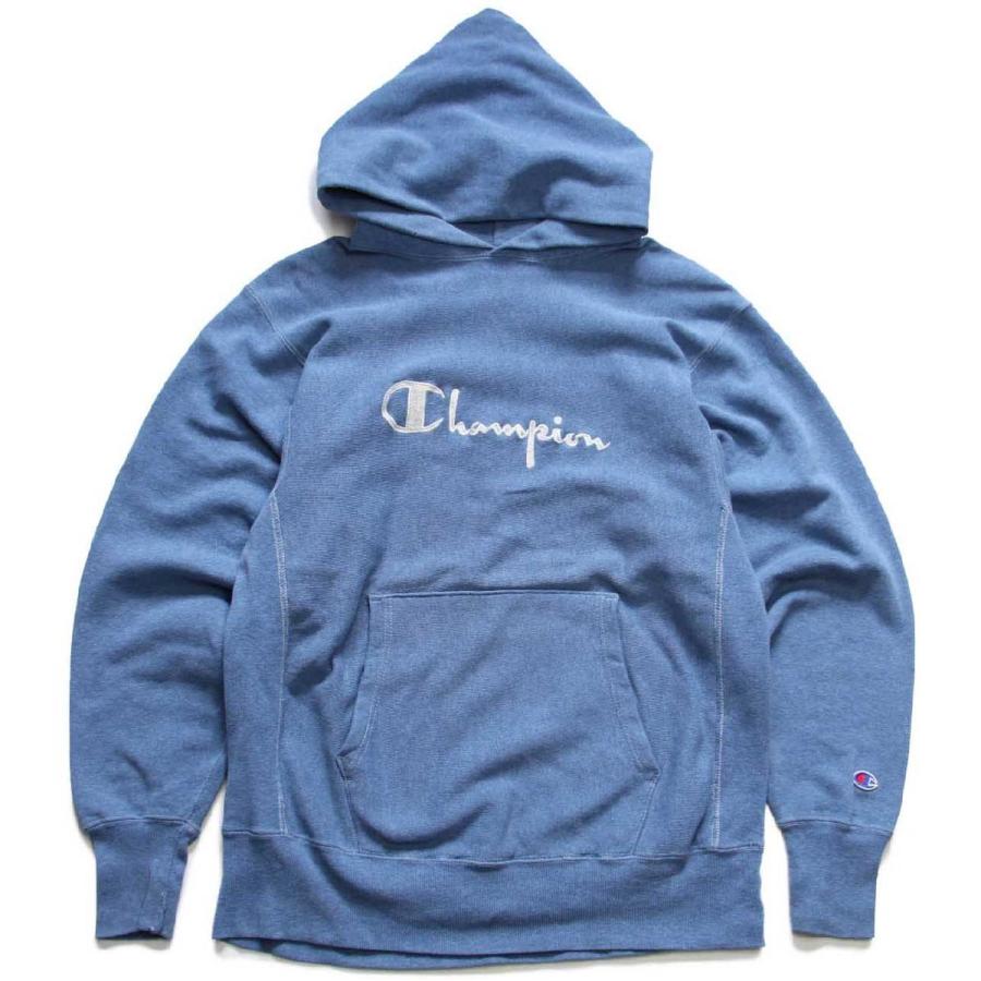 Champion（チャンピオン） 90s USA製 スクリプト ビッグロゴ刺繍