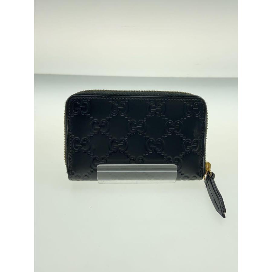 GUCCI◇グッチシマ/コインケース/レザー/BLK/総柄/メンズ/447939