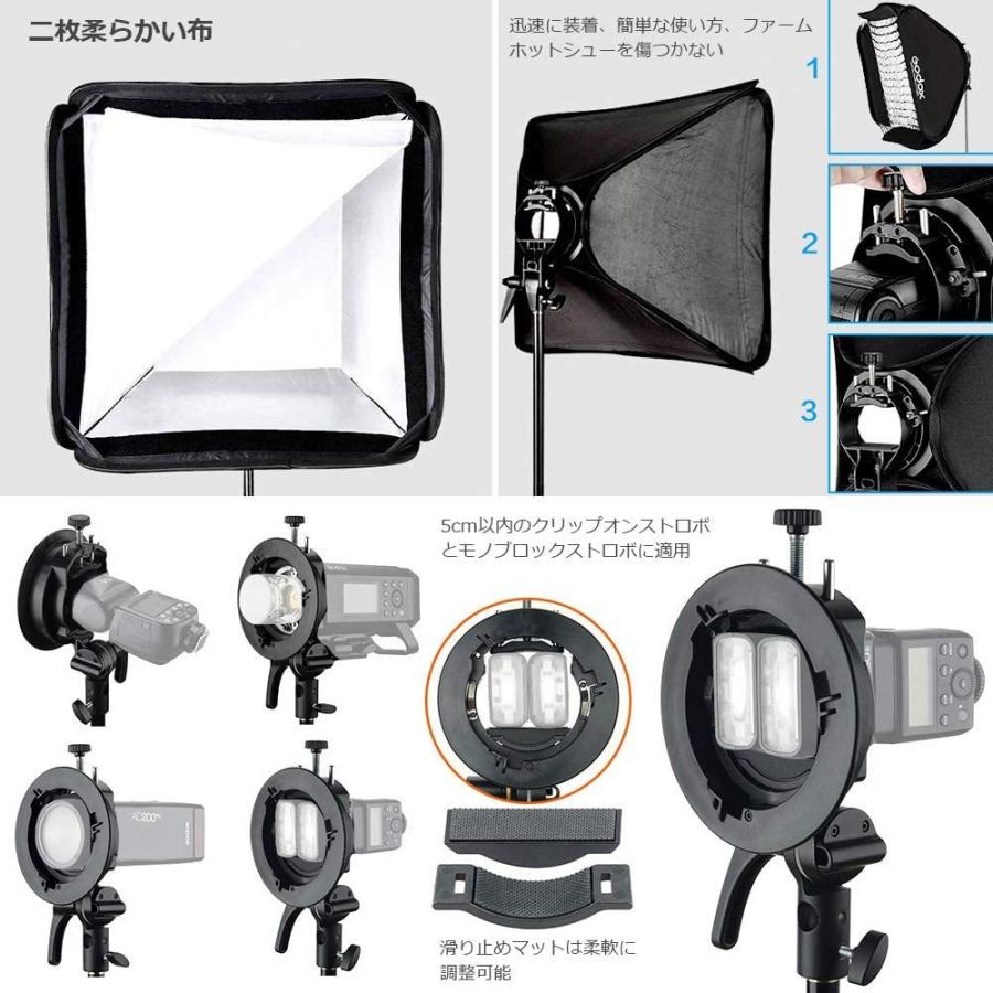 GODOX（ゴドックス） Godox S2ブラケット＋60×60ソフトボックス＋収納
