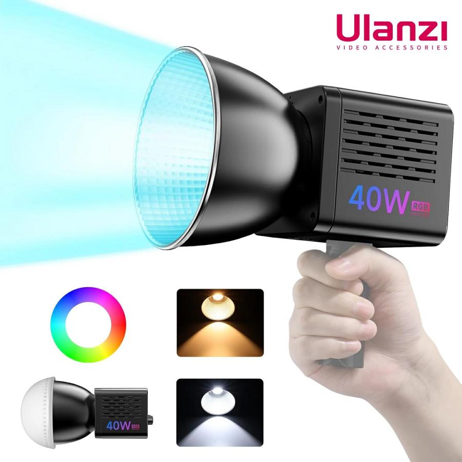 Ulanzi L024 40W RGB COB撮影用ライト LEDビデオライト COBライト