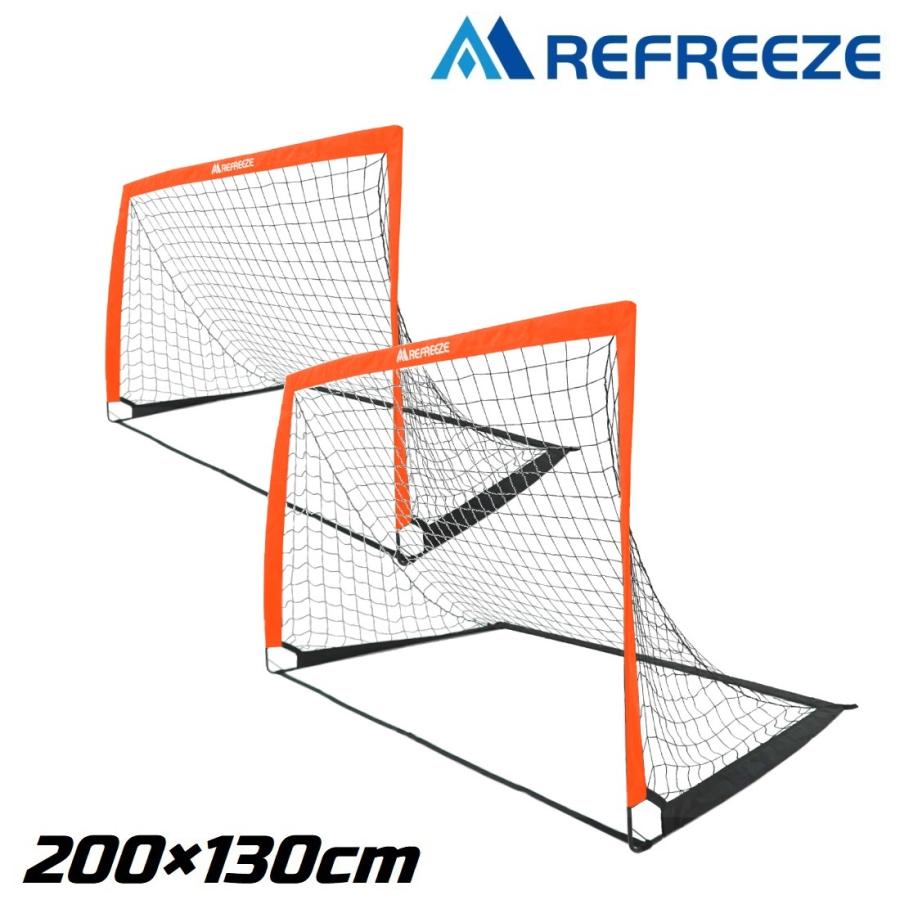 REFREEZE リフリーズ 200×130cm 折りたたみ サッカーゴール オレンジ 2