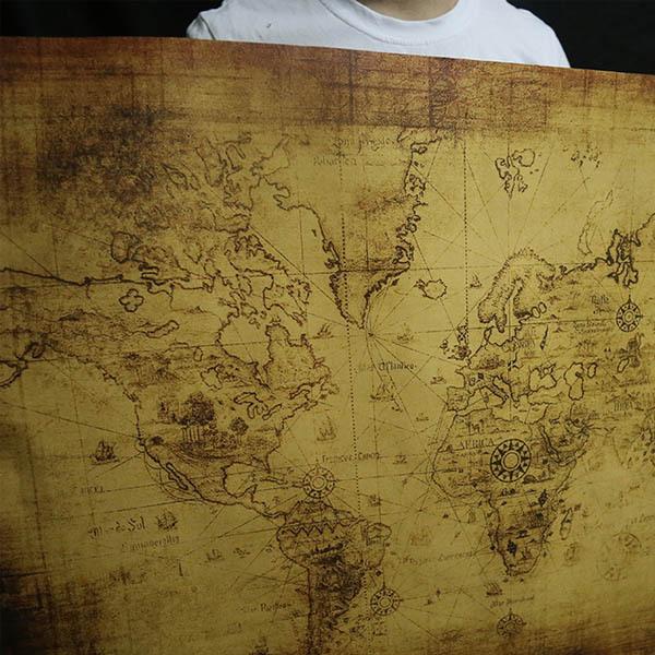 ビンテージ ポスター 世界 宝埋蔵地図 アンティーク 古地図 海賊