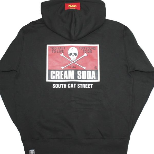 クリームソーダ（CREAM SODA） CS カクドクロジップパーカー ブラック