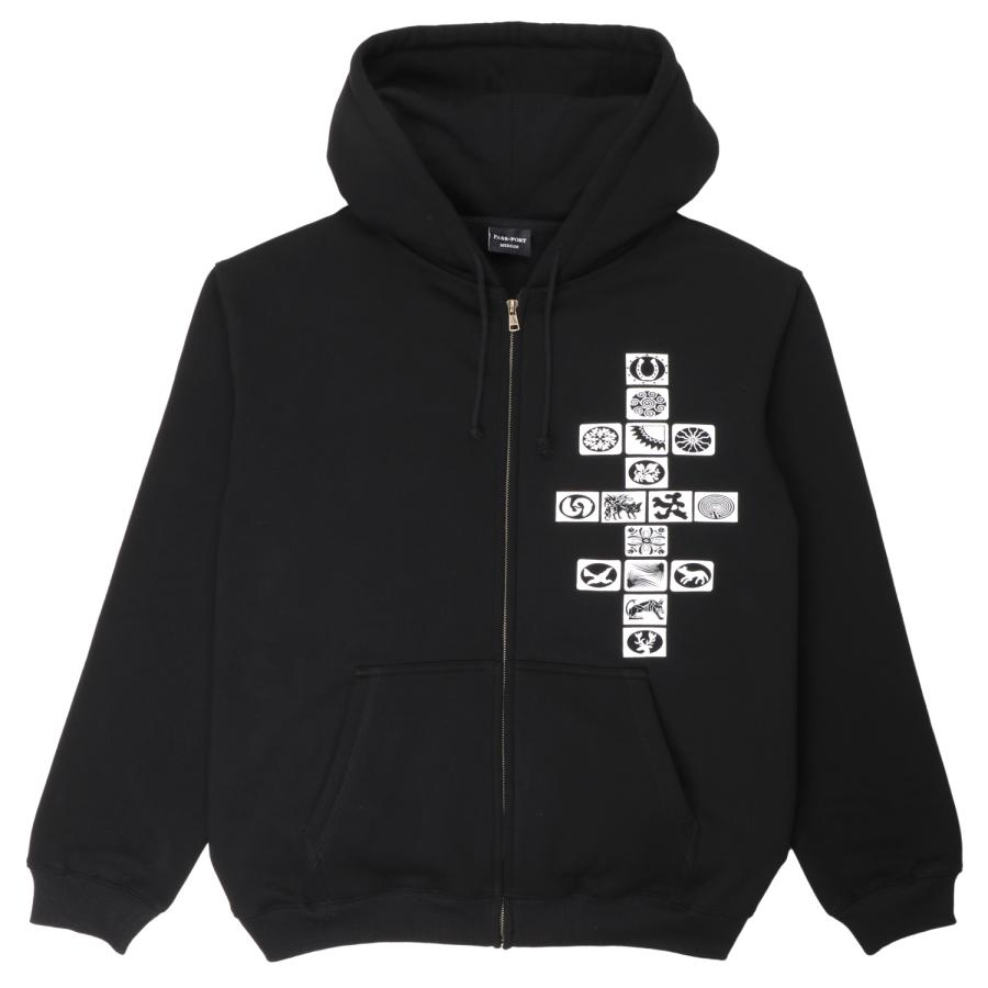 パスポート Pass~Port Kollaasi Zip Hoodie Black メンズ レディース