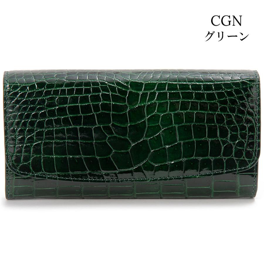 爆買WEEKセール シャイニングクロコダイル 長財布 ワニ革 本革 RODANIA