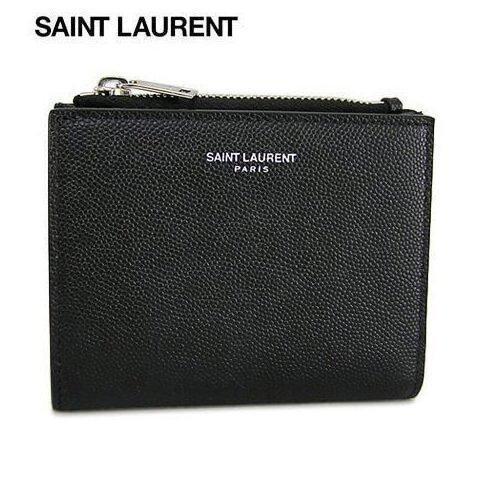 SAINT LAURENT サンローラン メンズ 2つ折り財布 575789 BTY0N BLACK