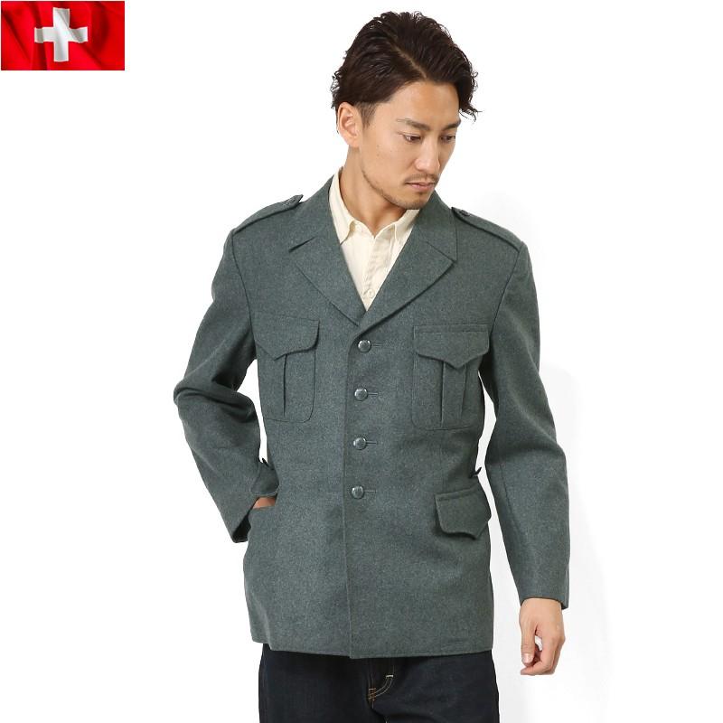 MILITARY（ミリタリー） 実物 USED スイス軍グレーウールジャケット
