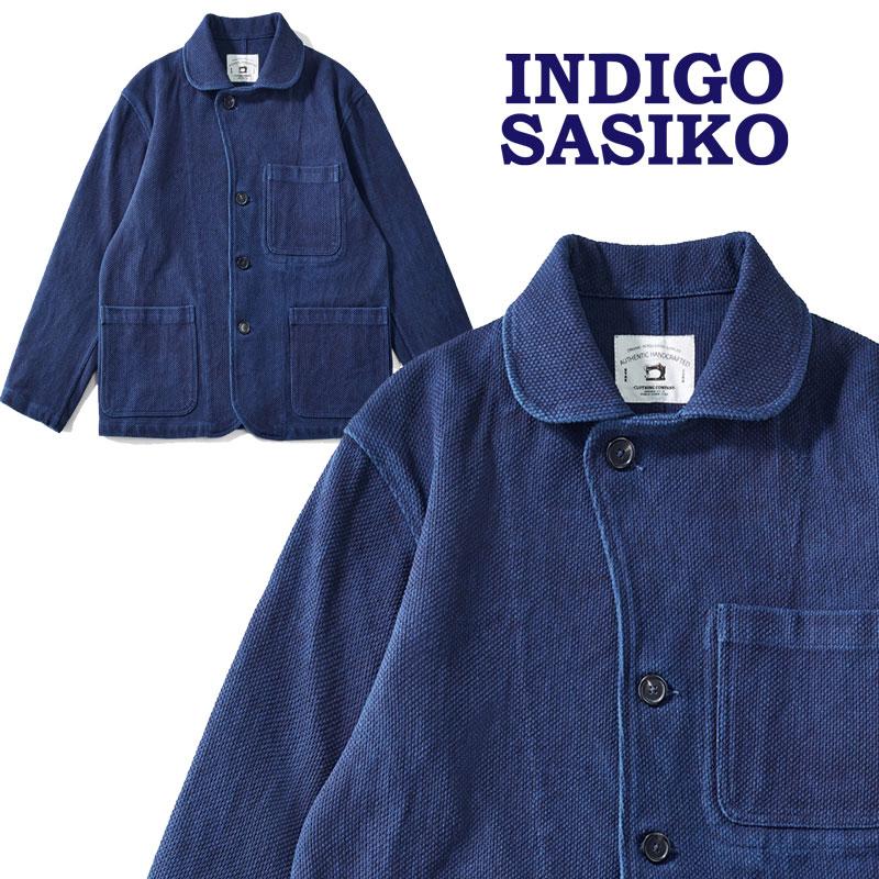 刺し子 ジャケット インディゴ カバーオール デニム フレンチワーク