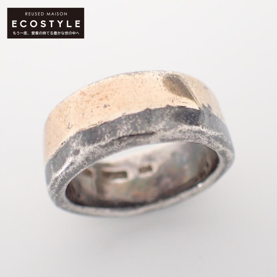 ICHIMATSU 市松 SILVER/K14 ハンマリング 8mm ツートン リング・指輪