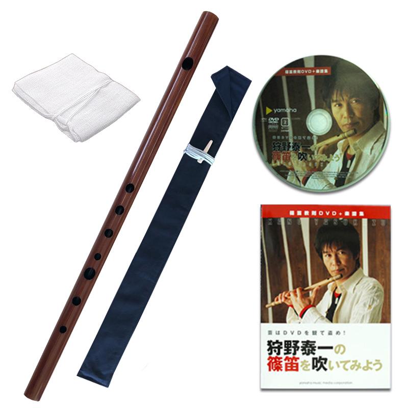 送料込 NEW 篠笛 横笛 初心者 入門セット 7穴8本調子 つゆきり 教則本