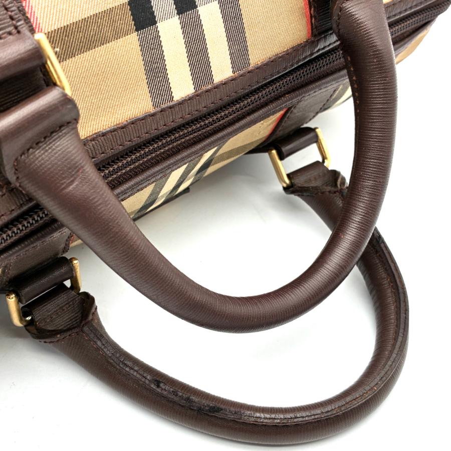 BURBERRY バーバリー ミニボストン ハンドバッグ ノバチェック ロゴ