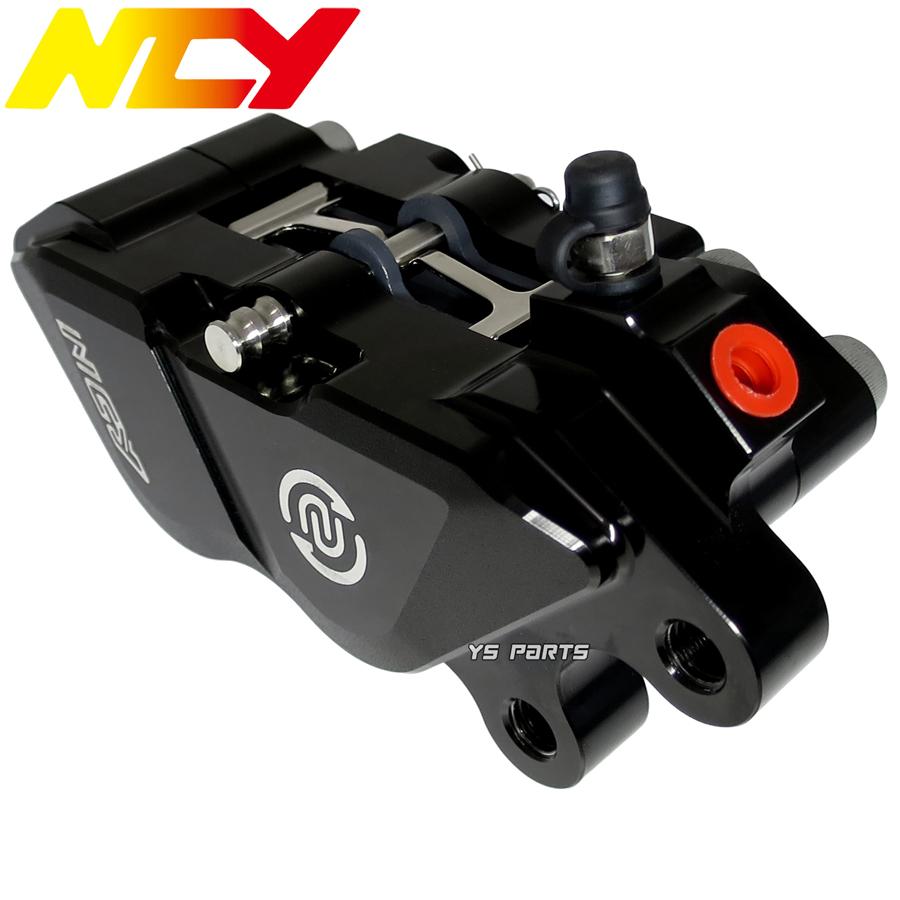 NCY 4POD鍛造CNC削出ブレーキキャリパー黒N-23左側 ブレンボ40mm形状