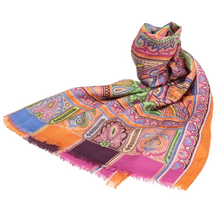 ETRO（エトロ） ストール カシミヤ混 ペイズリー ストール