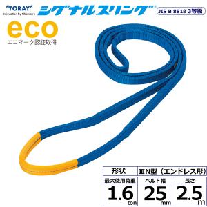 シグナルスリング SE3N エンドレス形 2.5ton 幅35mm 長さ1.75m ベルト