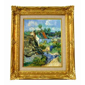 世界の名画 ゴッホ アイリスのある花瓶黄色い背景 ジクレーキャンバス