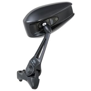 バイクミラー ナポレオン シャークミラー7 ブラック 防眩鏡 10mm 正逆