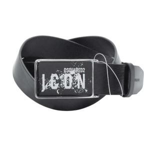 DSQUARED2（ディースクエアード） ベルト Icon Plaque Leather Belt
