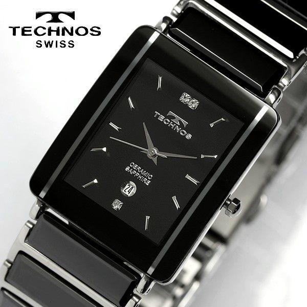 TECHNOS テクノス メンズ セラミック サファイアガラス 腕時計