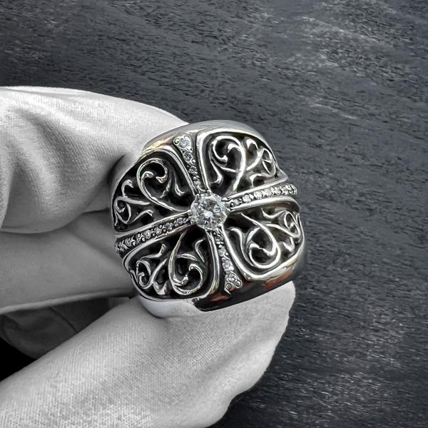 CHROME HEARTS（クロムハーツ） クラシックオーバル リング パヴェ