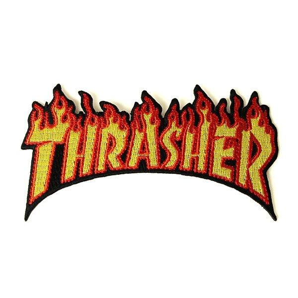 THRASHER（スラッシャー） US パッチ ワッペン 刺繍 Iron On Flame