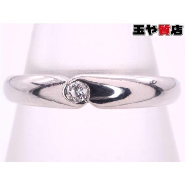 CELINE（セリーヌ） ダイヤ0.02ct デザイン リング9号 pt900 プラチナ