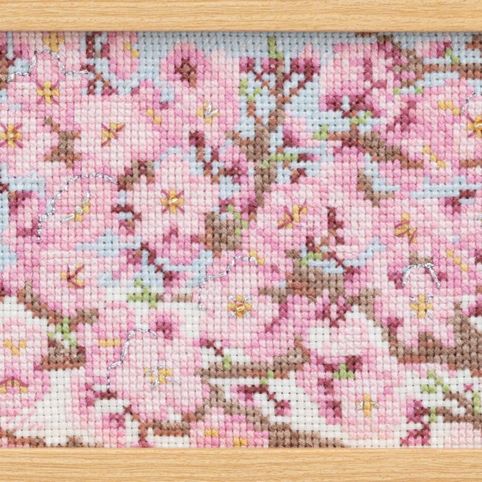 クロスステッチフレーム＜春爛漫＞ | リバティ 生地、編み物、刺繍