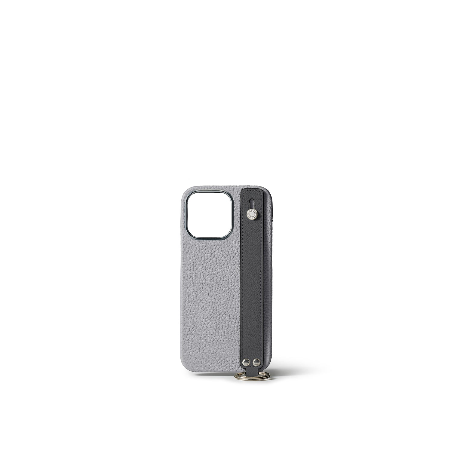 iPhone 15 Pro) ハンドル付き バックカバーケース シュリンクレザー
