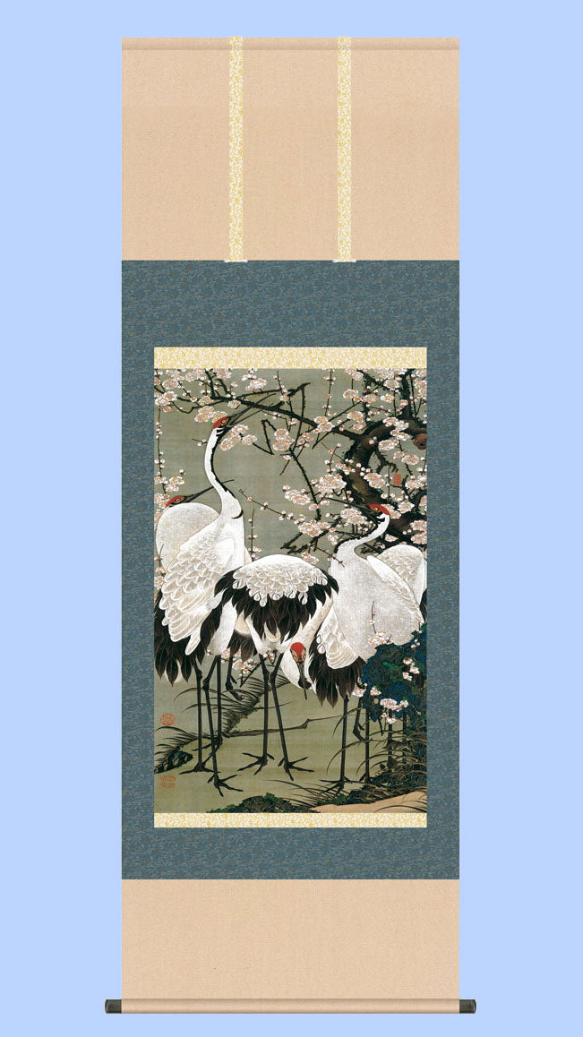 Plum Blossoms and Cranes | Jakuchū Itō – 寿鳳人形の東芸
