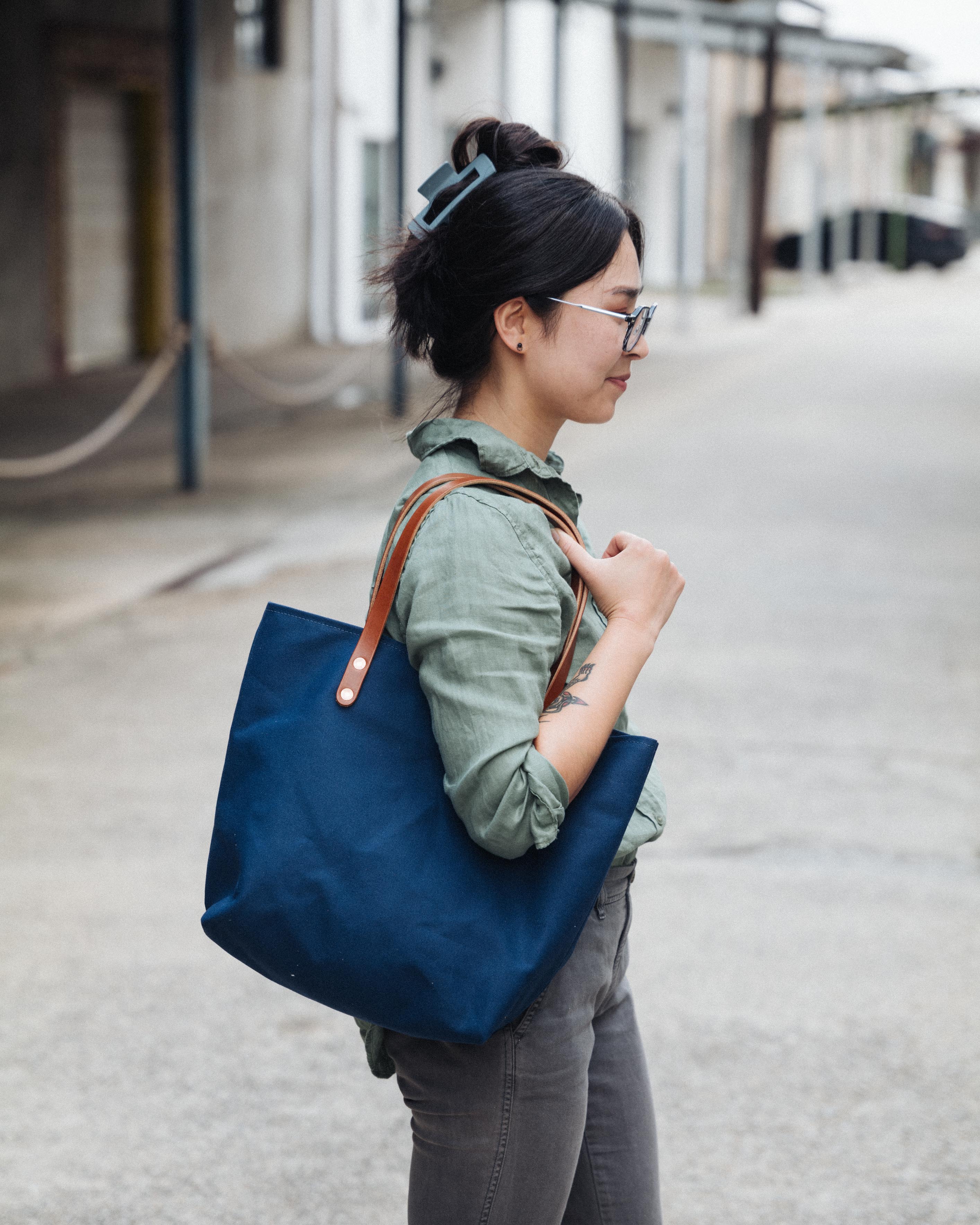 Green Canvas Tote – KMM & Co.